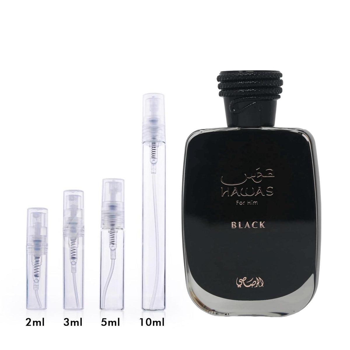 Hawas Black by RASASI Fragrance Samples | DecantX | Scent Sampler