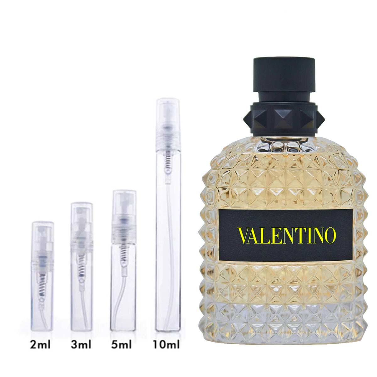 Uomo Born and Size Eau Samples by Roma DecantX Sampler Fragrance Scent | Valentino Toilette Atomizer Dream de Yellow In Travel | Perfume